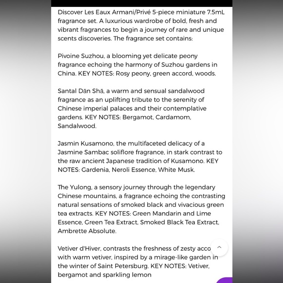 Armani Privé Haute Couture Fragrance Set of 5 - Picture 8 of 13